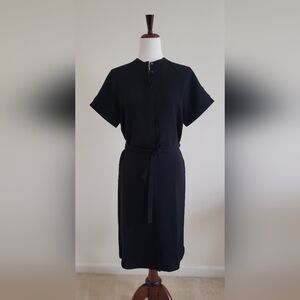 Iris & Ink black button down dress